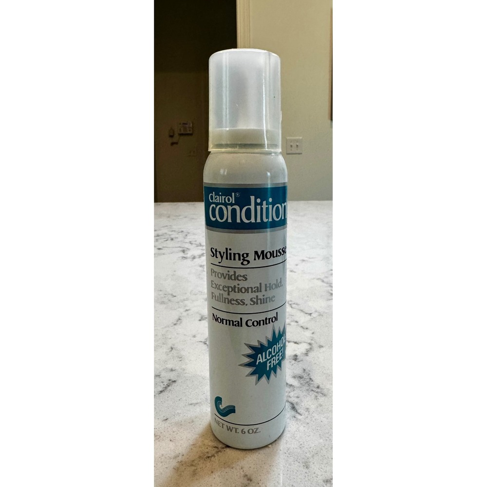 Vintage Clairol Condition Mousse Normal Control 6 oz New Old Stock 80s Prop